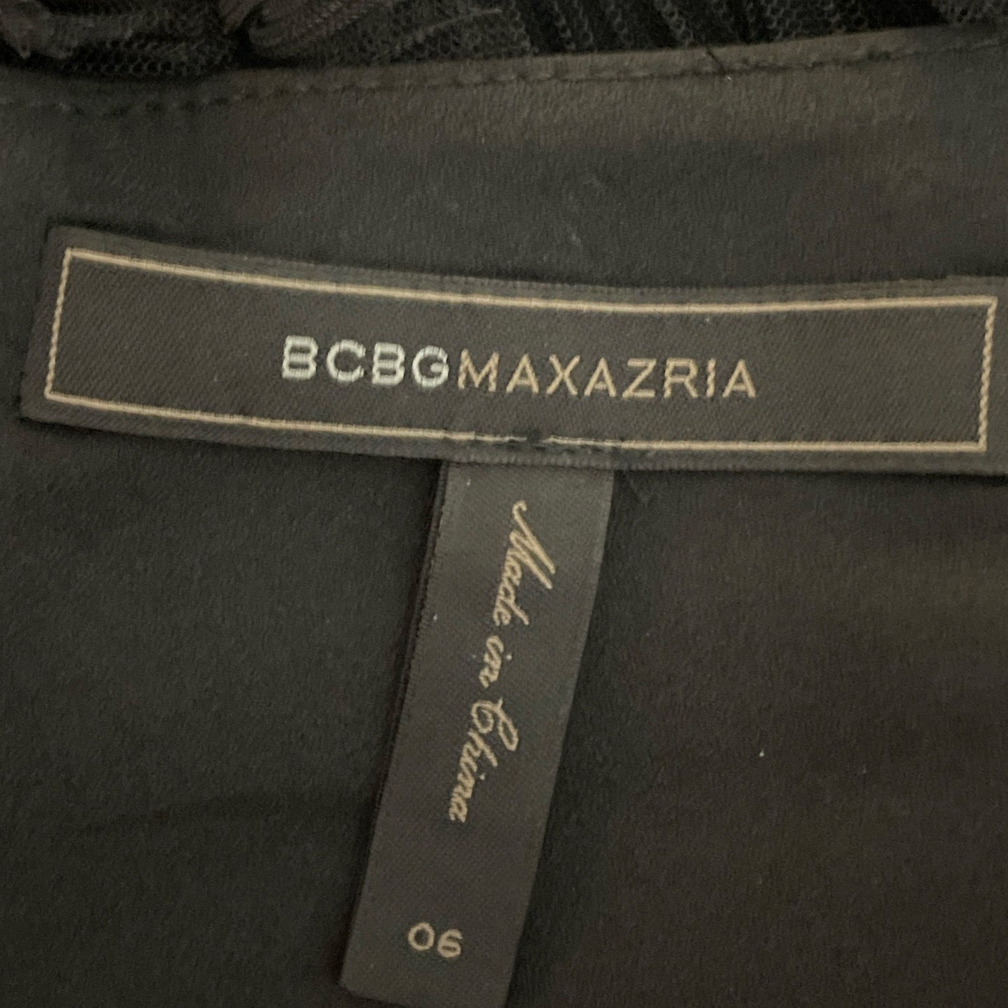 Vestido BCBG Maxazria Vuelos Negro-Talla 6