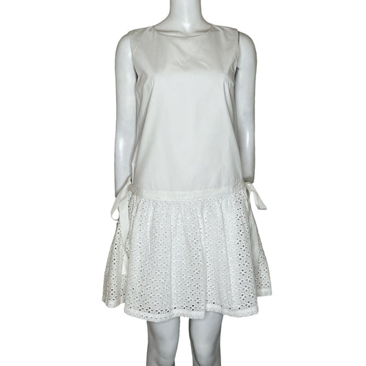 Vestido All Row Encaje Blanco-Talla S