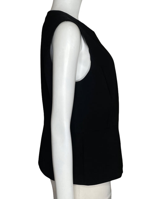 Blusa BCBG Cremallera Sin mangas Negro-Talla L