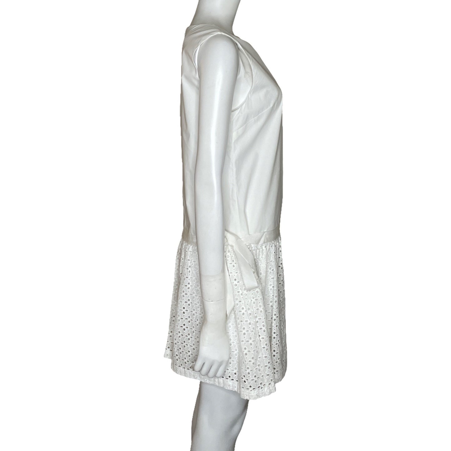 Vestido All Row Encaje Blanco-Talla S