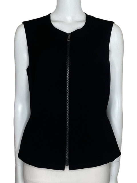 Blusa BCBG Cremallera Sin mangas Negro-Talla L