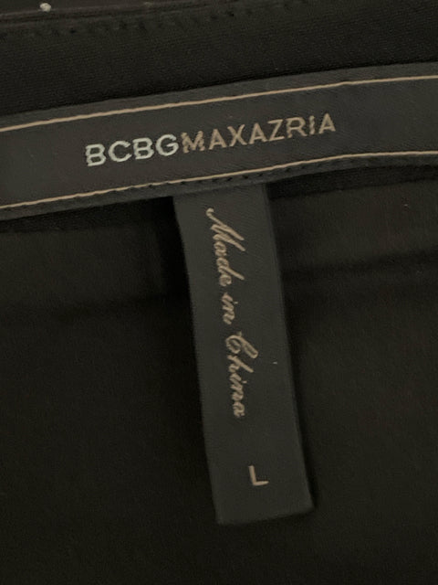 Blusa BCBG Cremallera Sin mangas Negro-Talla L