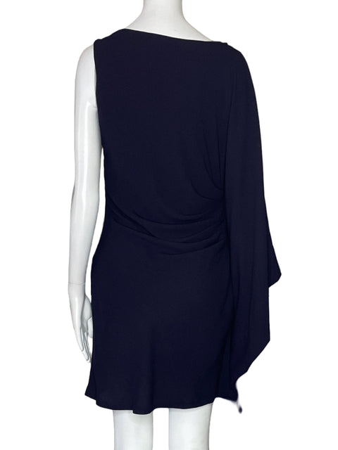 Vestido Tesoro Tps Drapeado Vuelo Morado-Talla S