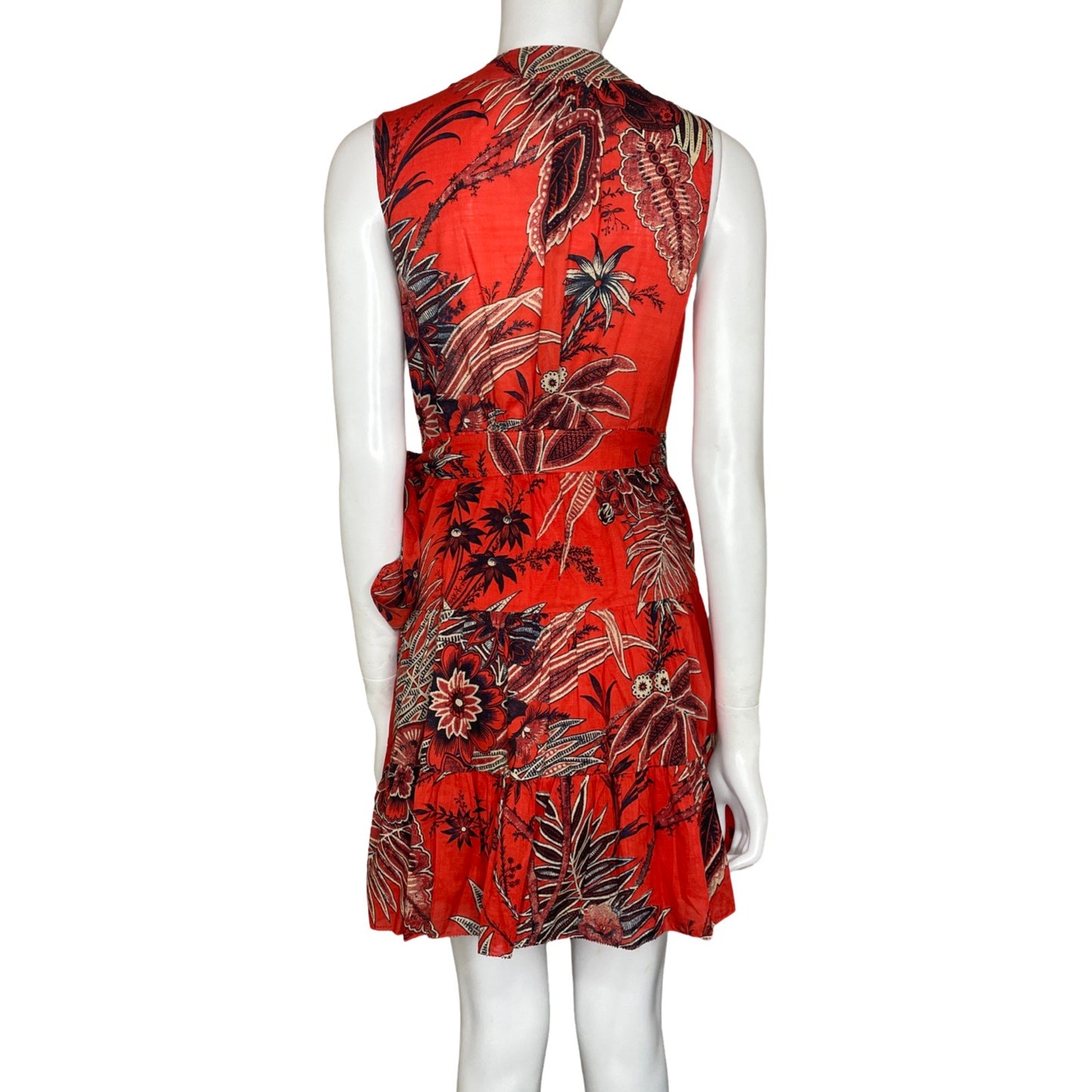 Vestido Banana Republic Sin Mangas Floral Naranja - Talla S