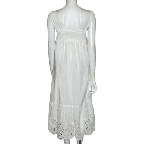 Vestido MNG Playero Blanco-Talla 4