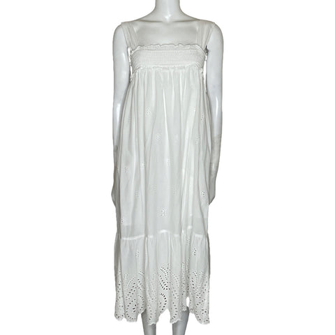 Vestido MNG Playero Blanco-Talla 4