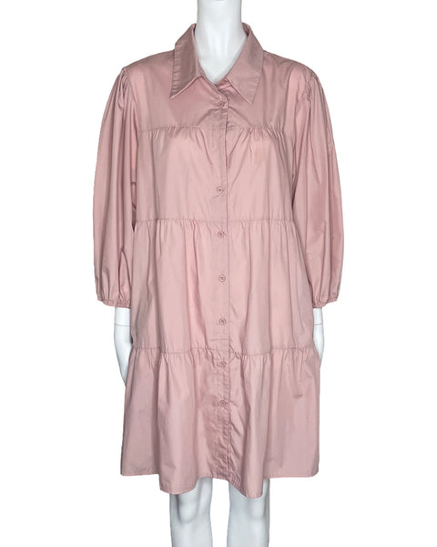 Vestido Jacquie the Label Camisero Rosado-Talla L