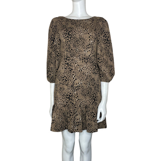 Vestido Maeve Anthropologie Animal Print Marrón - Talla S