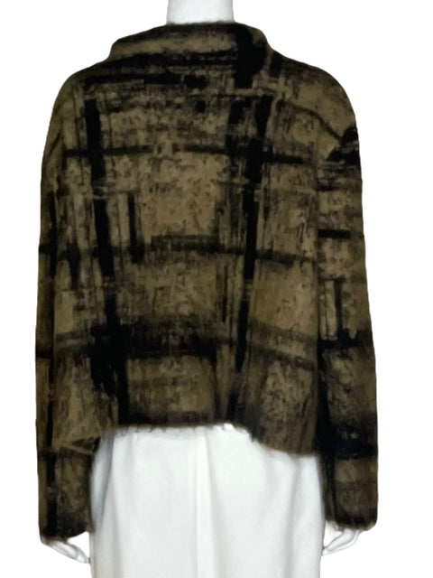 Abrigo Zara Acolchonado Líneas Marrón - Talla S