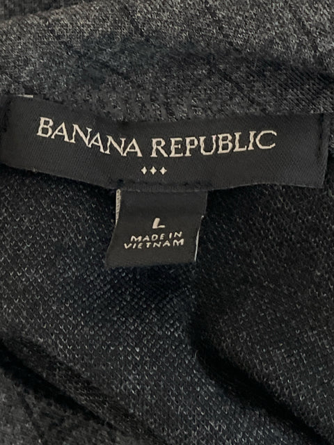 Blusa Banana Republic Rayas Sin Mangas Gris-Talla L