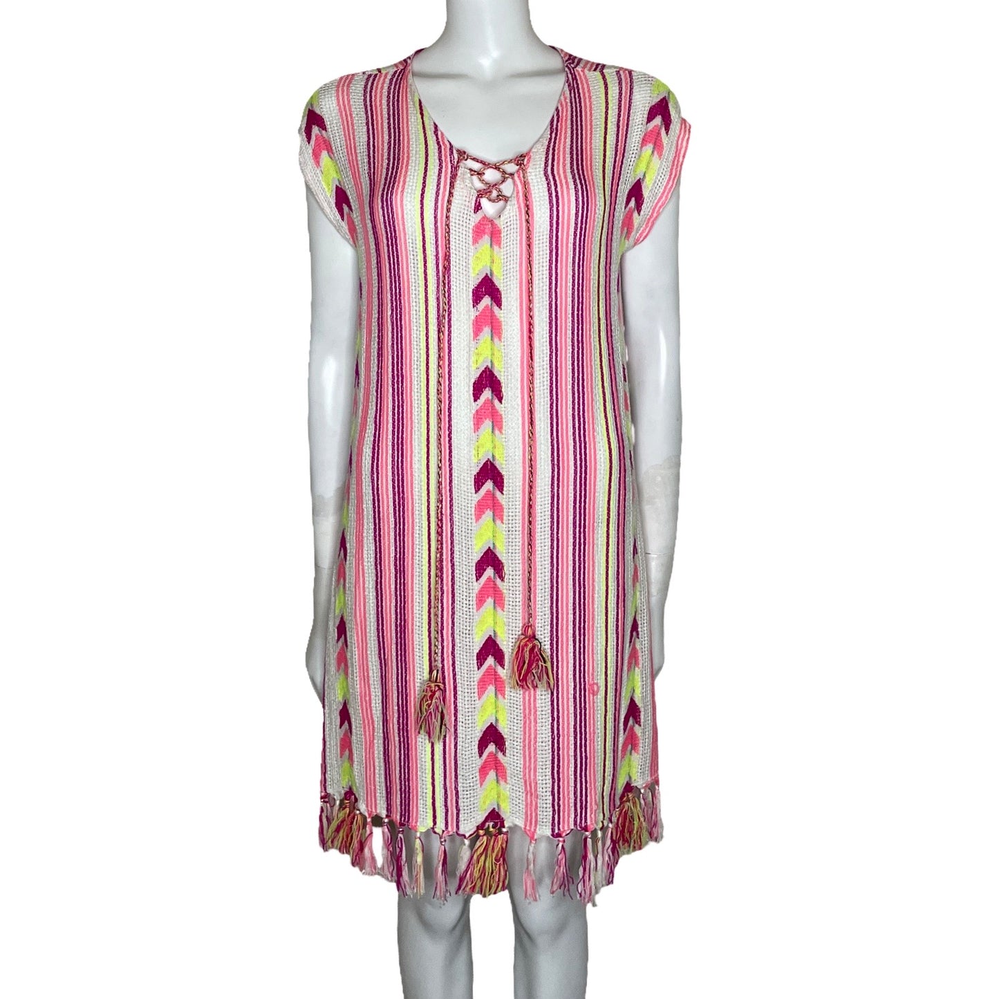 Vestido A&B Rayas Blanco-Talla M