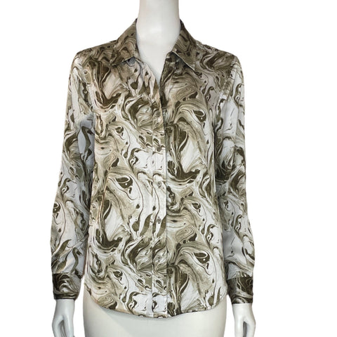 Camisa Eliane Rose Estampado Verde - Talla S