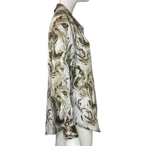 Camisa Eliane Rose Estampado Verde - Talla S