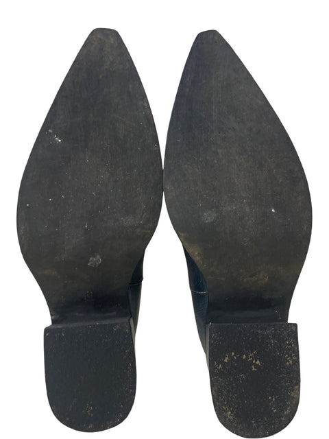 Calzado Ana Lo Desing Texanas Metalizado Azul-Talla 6