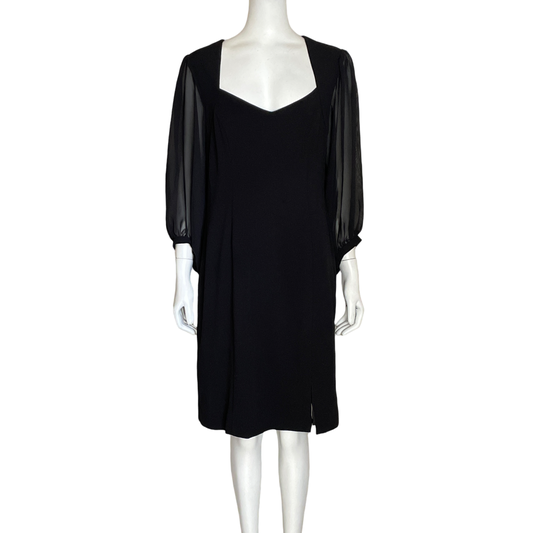 Vestido Donna Ricco Recto Mini Negro-Talla 8