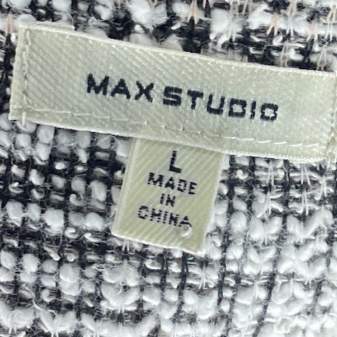 Blusa Max Studio Tweed Mangas Larga Blanco - Talla L