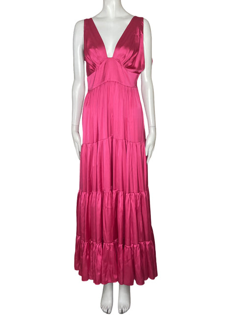 Vestido Vtch Open Back Maxi Rosado-Talla M