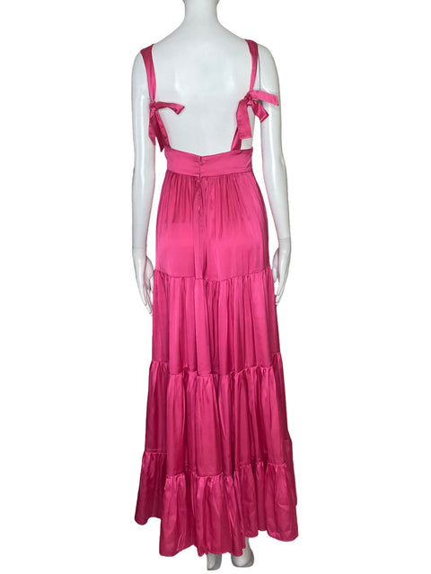 Vestido Vtch Open Back Maxi Rosado-Talla M