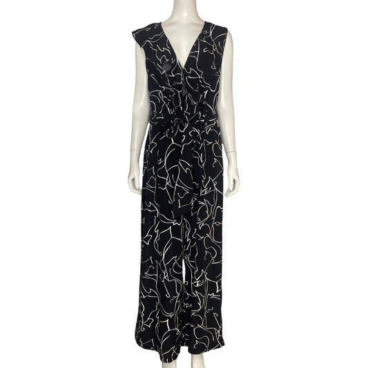 Mono Valentine Estampado Sin Mangas Negro - Talla L