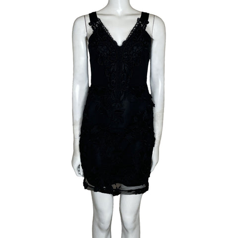 Vestido Tricia Encaje Negro-Talla P