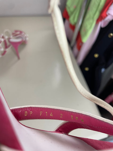 * Sandalias Valentino Garavani Rockstud Ankle Rosado-Talla 39.5