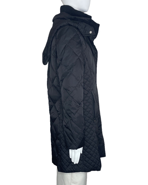 Chaqueta Kenneth Cole Capucha Largo Negro-Talla M