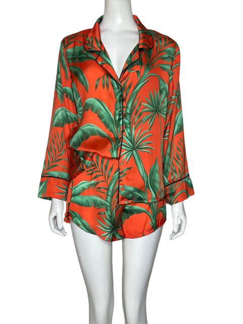 Set Lobo Rosa Camisa + Short Naranja - Talla S