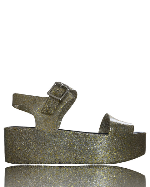 Calzado Melissa Plataforma Brillo Dorado-Talla 8