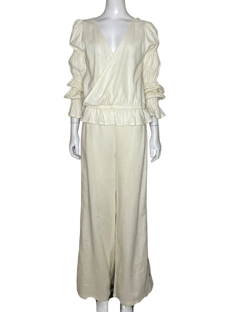 Set Nawa Blusa + Pantalón Beige - Talla S