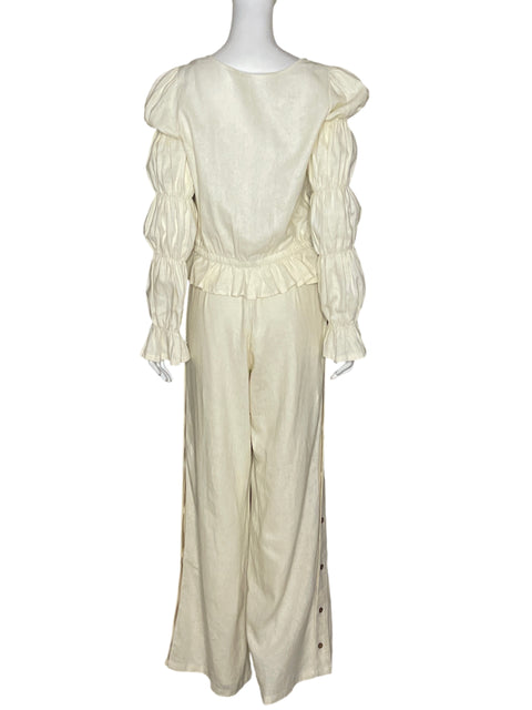 Set Nawa Blusa + Pantalón Beige - Talla S