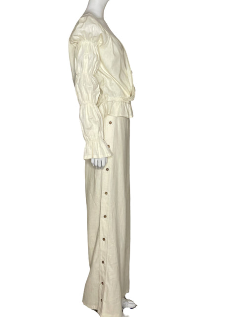 Set Nawa Blusa + Pantalón Beige - Talla S