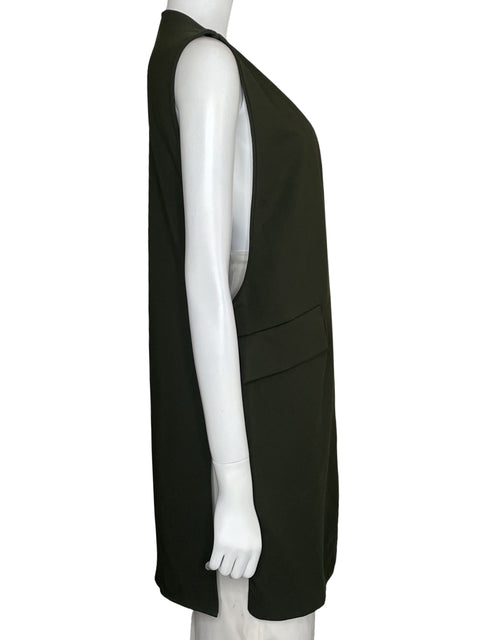 Chaleco Adriana Fernandez Abierto Verde-Talla S