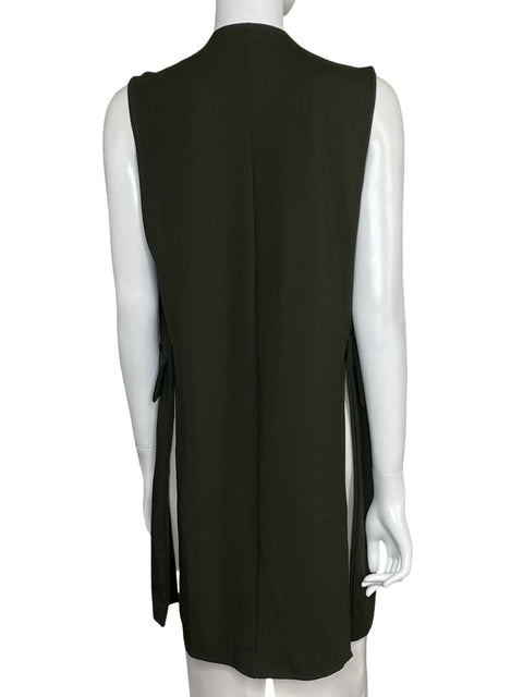 Chaleco Adriana Fernandez Abierto Verde-Talla S