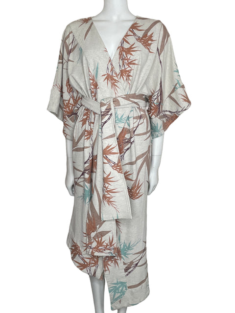 Kimono Pinkfilosofy Cinturón Print Beige-Talla M