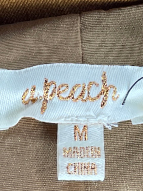 Chaqueta Apeach Cruzado Cinturon Marron-Talla M