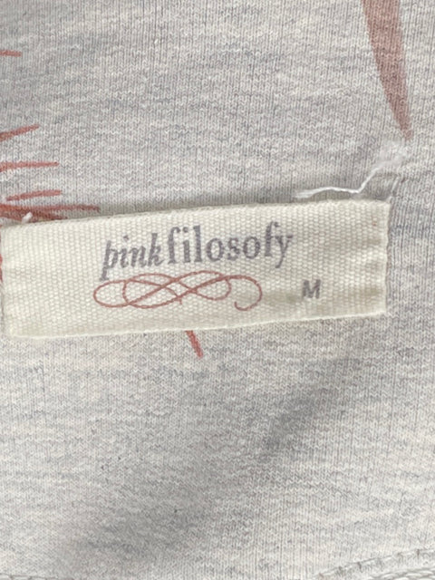 Kimono Pinkfilosofy Cinturón Print Beige-Talla M