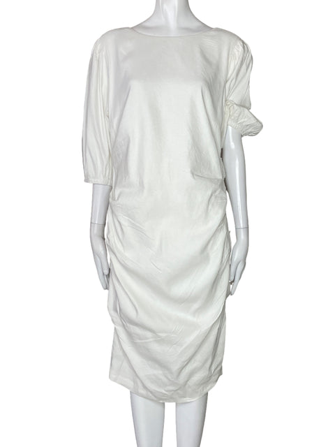 Vestido Nicole Miller Puff Blanco-Talla 12