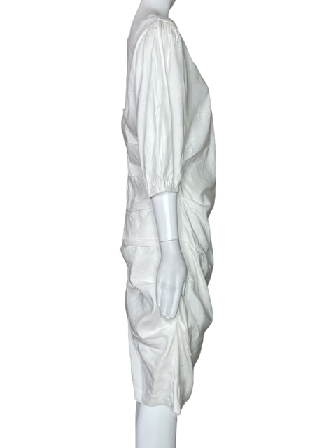 Vestido Nicole Miller Puff Blanco-Talla 12