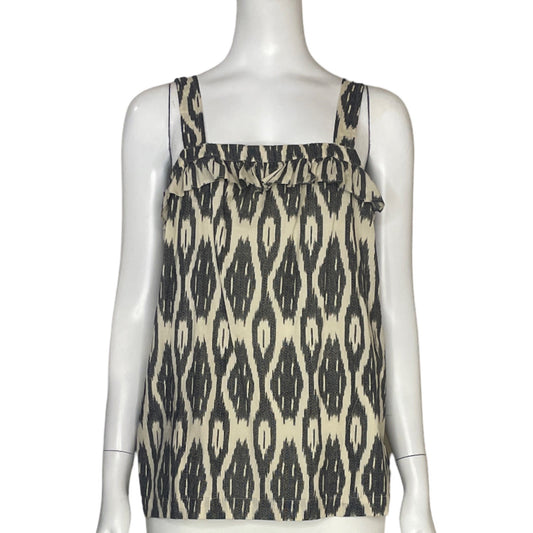 Blusa J.Crew Tiras Estampado Beige - Talla 4