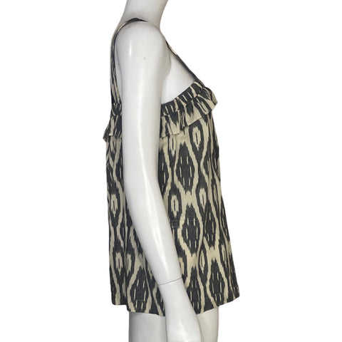 Blusa J.Crew Tiras Estampado Beige - Talla 4