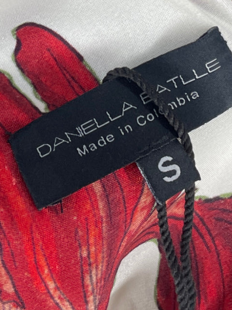 Vestido Daniella Batlle CutOut Flores Blanco - Talla S