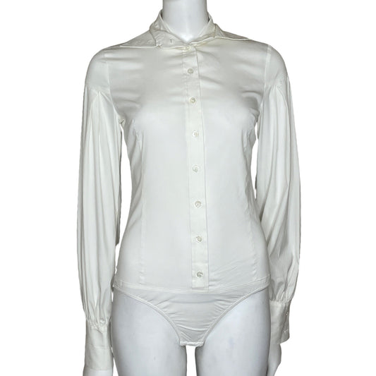 Body Patrizia Pepe Camisero Blanco-Talla U