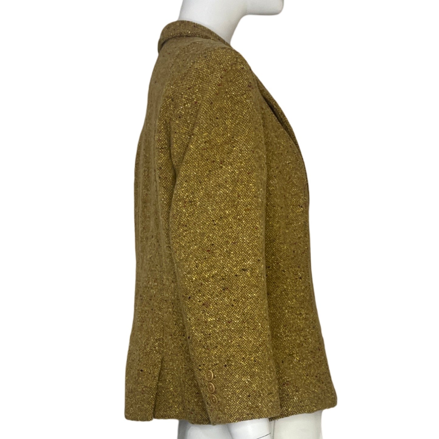 Blazer Liz Claiborne Tweed Botones Amarillo - Talla 12P