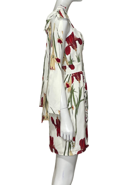 Vestido Daniella Batlle CutOut Flores Blanco - Talla S