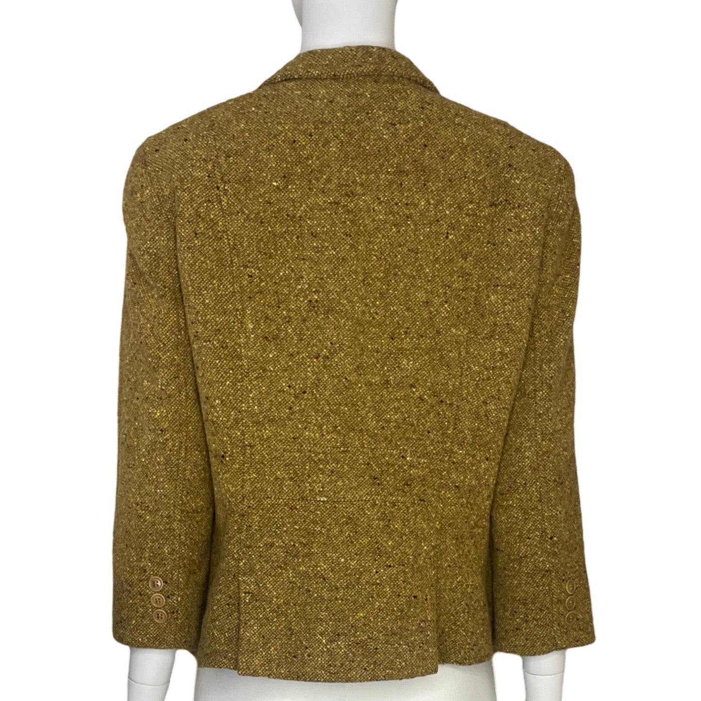 Blazer Liz Claiborne Tweed Botones Amarillo - Talla 12P