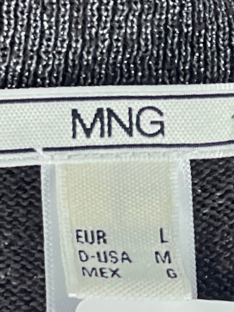 Blusa MNG Brillo Punto Gris-Talla M