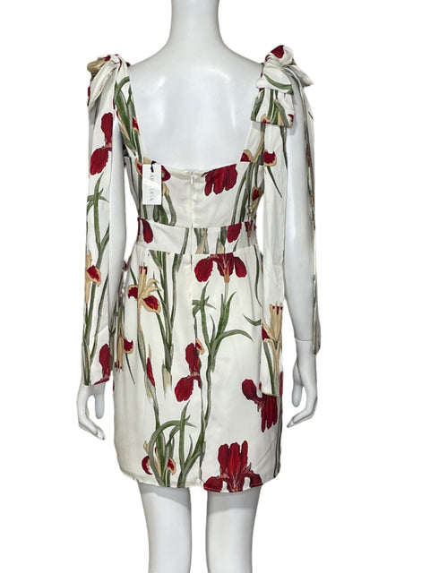 Vestido Daniella Batlle CutOut Flores Blanco - Talla S