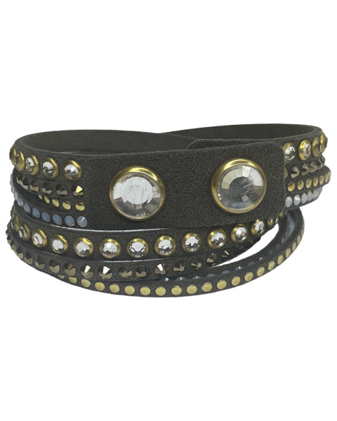 Brazalete Swarovski Rock Gris-Talla U