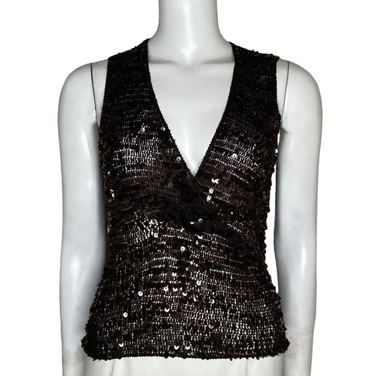 Top Tesoro TPS Pedrería Marrón-Talla U