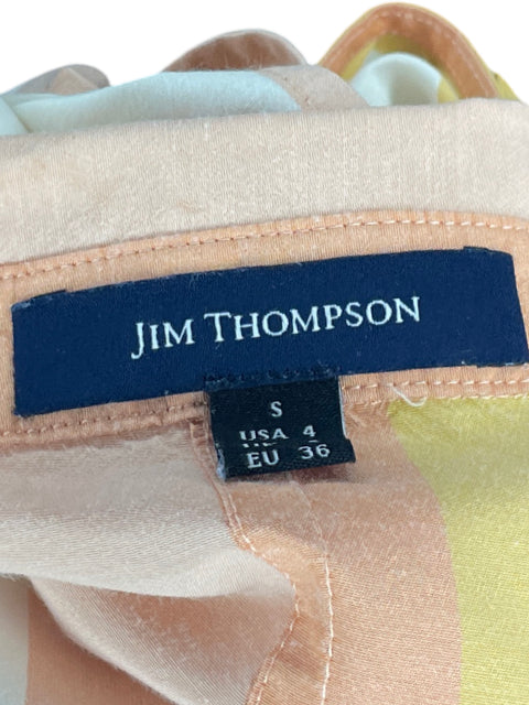 Camisa Jim Thompson Rayas Sin Mangas Naranja-Talla S